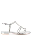 Sandały damskie - Badura Sandały JOSEPHE-SL2286-2 Srebrny - miniaturka - grafika 1