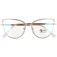 Okulary korekcyjne, oprawki, szkła - Okulary kocie do komputera damskie z filtrem BLUE Light zerówki 2586-2 - miniaturka - grafika 1