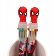 Długopisy - Długopisy SPIDERMAN długopis 10-cio kolorowy dla chłopca dzieci do szkoły - miniaturka - grafika 1