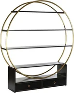 Regały - DKD Home Decor Regał DKD Home Decor Czarny Złoty Metal Topola 160 x 35 x 180 cm - miniaturka - grafika 1