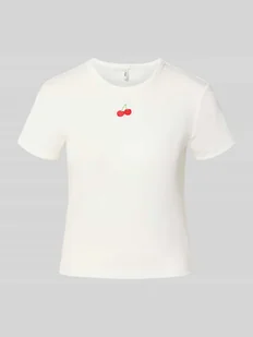 T-shirt o kroju regular fit z prążkowaniem model ‘DANIELLA’ - Koszulki i topy damskie - miniaturka - grafika 1