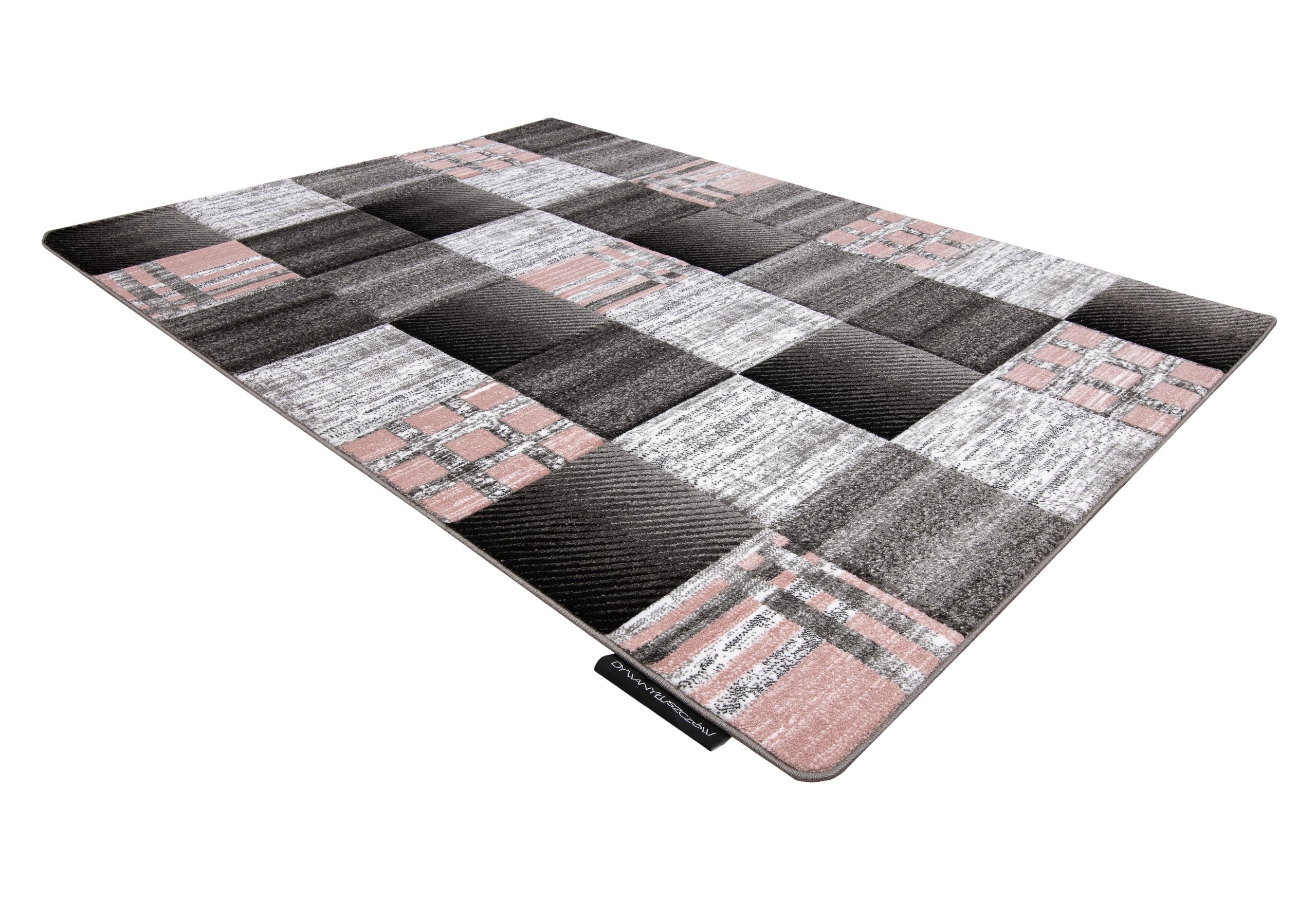 Dywan ALTER Siena Kwadraty kratka szary 80x150 cm