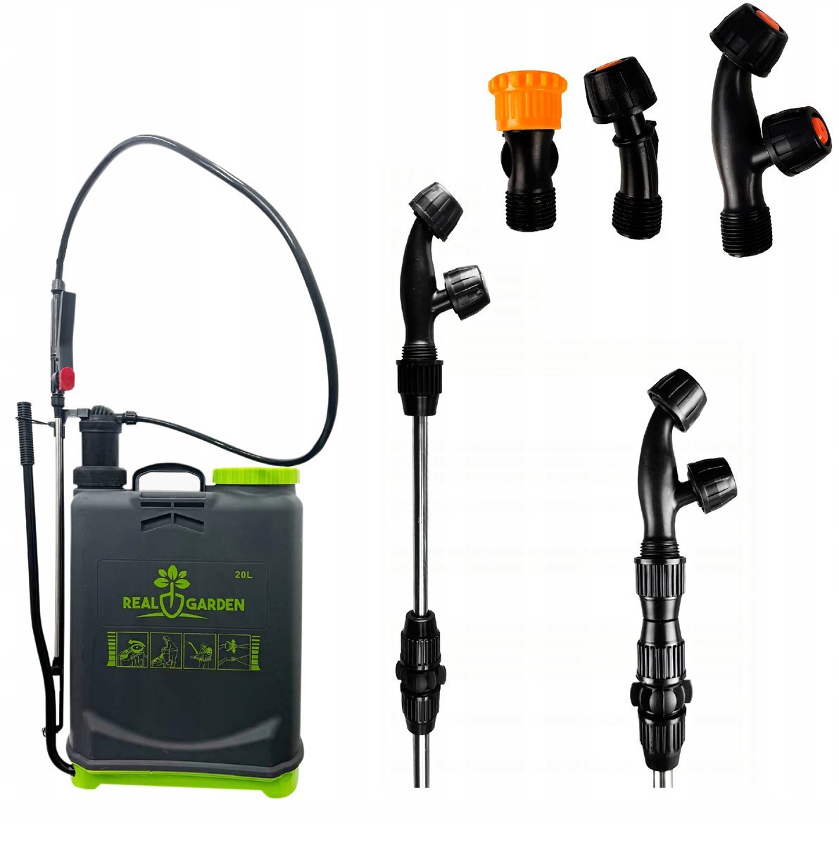 Opryskiwacz Ciśnieniowy Plecakowy Spryskiwacz Ogrodowy Zraszacz Dysze 20l
