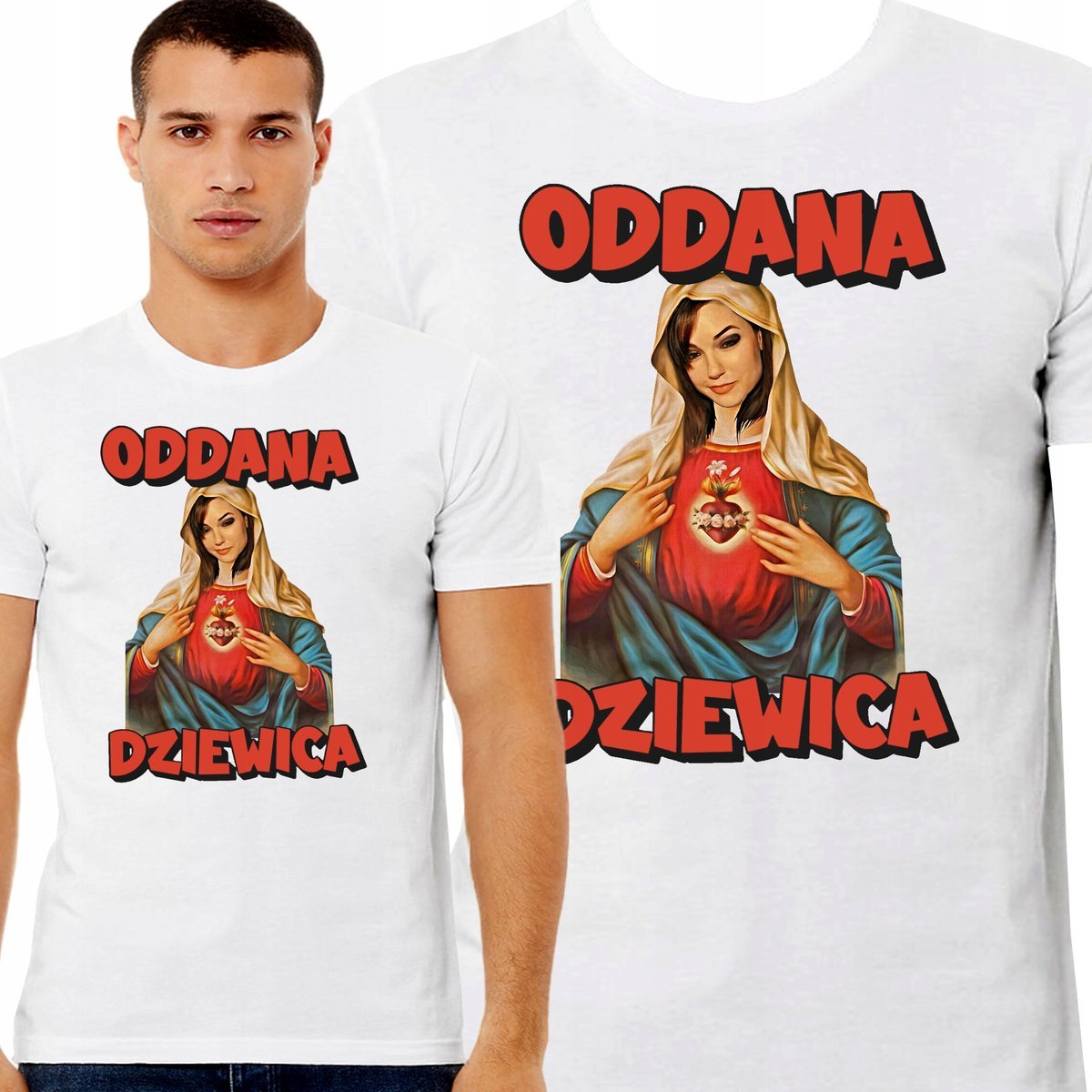 ŚMIESZNA KOSZULKA SASHA GREY ODDANA DZIEWICA GRAY MARYJA PREMIUM L 3470