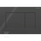 Stelaże i zestawy podtynkowe do WC - Przycisk uruchamiający Geberit Sigma01, przedni, czarny, prostokątny - miniaturka - grafika 1