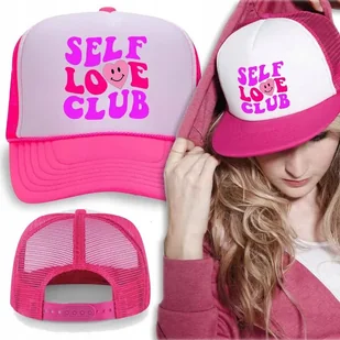 Czapka Róż Daszek Na Wiosnę SELF LOVE CLUB Wzory - Czapki i chusty sportowe męskie - miniaturka - grafika 1