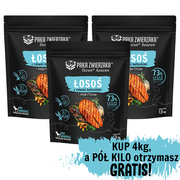 Sucha karma dla psów - Paka Zwierzaka - Seventh heaven - Łosoś i ryby bałtyckie (salmon & baltic fish ) 4kg + 0,5kg GRATIS !!! - miniaturka - grafika 1