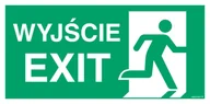 Systemy ekspozycyjne i znaki informacyjne - AC075 WYJŚCIE / EXIT PRAWOSTRONNE, FS - FOLIA SAMOPRZYLEPNA FOTOLUMINESCENCYJNA; (200X100MM) - miniaturka - grafika 1