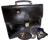 Teczki i aktówki - EKSKLUZYWNA SKÓRZANA TECZKA TORBA AKTÓWKA NESESER NA LAPTOP ABIATTI SKÓRA - miniaturka - grafika 1