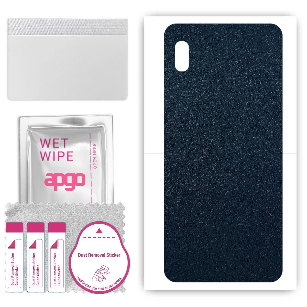 Folia naklejka skórka strukturalna na TYŁ do Samsung Galaxy A10e - Skóra Granatowa - apgo SKINS