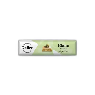 Batonik czekoladowy Galler White Pistachios, 65 g - Batoniki - miniaturka - grafika 1