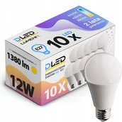 Żarówki LED - Zestaw 10x Żarówka Led E27 12W 1380lm Kulka Premium CCD Niemrugająca - miniaturka - grafika 1