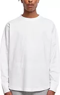 Koszulki męskie - Build Your Brand Męski T-shirt z długim rękawem Oversized Cut On Sleeve Longsleeve, biały, 5XL - miniaturka - grafika 1