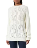 Swetry damskie - United Colors of Benetton Damska koszulka G/C M/L 127nd101z sweter, biała 674, S - miniaturka - grafika 1