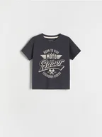 Bluzki dla niemowląt - Reserved - Bawełniany t-shirt - ciemnoszary - miniaturka - grafika 1