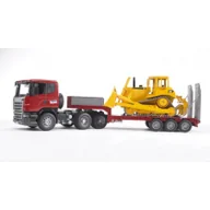 Samochody i pojazdy dla dzieci - Bruder Pro Series - Scania z naczepą i buldożerem CAT 03555 - miniaturka - grafika 1
