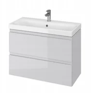 Szafki łazienkowe - SZAFKA PODUM. MODUO SLIM 80 SZARA DSM FSC MIX70% SGSCH-COC-007574 - miniaturka - grafika 1