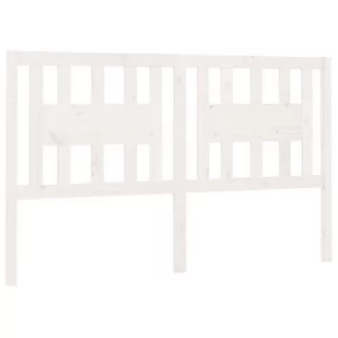 Lumarko Wezgłowie łóżka, białe, 206x4x100 cm, lite drewno sosnowe - Inne meble do sypialni - miniaturka - grafika 3