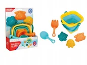 Zabawki do kąpieli - Zestaw Zabawek Do Kąpieli Gumowe Wiaderko + Kubki - miniaturka - grafika 1