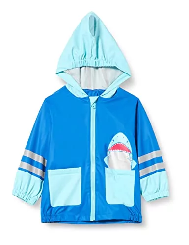 Playshoes Unisex dziecięca kurtka przeciwdeszczowa Hai płaszcz przeciwdeszczowy, niebieski, normalny