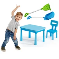 Zabawki do piasku - Zestaw ogrodowy dla dziecka: Stolik z Krzesełkiem i Narzędzia Ogrodnicze - miniaturka - grafika 1