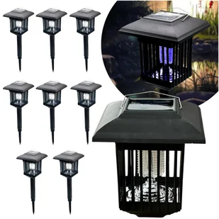 8x Lampka Solarna Owadobójcza 2w1 Lampa Ogrodowa LED Latarenka na Komary BLIXTAR - Lampy owadobójcze - miniaturka - grafika 1