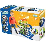 Pociągi dla dzieci - Mochtoys MOCHTOYS Nowoczesny Garaż 4 Poziomy Parking Samochodzik Znaki Drogowe 11927 - miniaturka - grafika 1