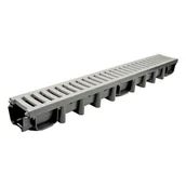 Rynny i akcesoria - Kanał z kratą PVC system 1000 x 98 A15 100 x 13,1 x 9,8 cm MAXPOL - miniaturka - grafika 1