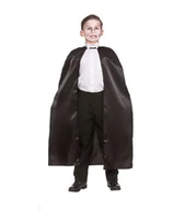Stroje karnawałowe - Strój Peleryna Czarna 134/140 ST802 Halloween Drakuli z Aksamitu Wampira Czarodzieja Maga - miniaturka - grafika 1
