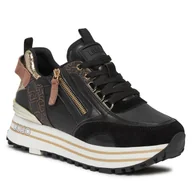 Sneakersy damskie - Sneakersy Liu Jo Maxi Wonder 72 BA4057 PX454 Czarny - miniaturka - grafika 1