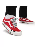 Trampki damskie - Vans Skórzane sneakersy "Old Skool" w kolorze czerwonym - miniaturka - grafika 1