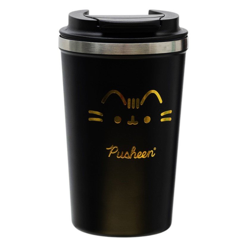 Kubek Termiczny, Pusheen, Czarny, Kot, 360 Ml kot