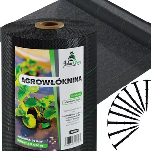 Agrowłóknina mata antychwastowa czarna 1,1x50m + 50 Szpilek - Agrowłókniny - miniaturka - grafika 1