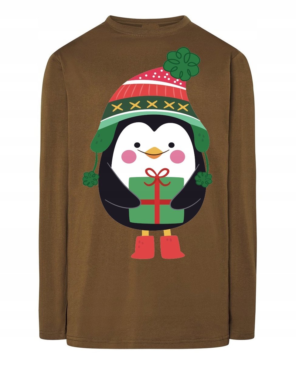 Longsleeve męski nadruk Pingwin Rozm.XS