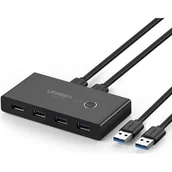 Kable komputerowe i do monitorów - Ugreen Przełącznik  Ugreen Switch BOX HUB Przełącznik KVM 4x USB 3.0 - miniaturka - grafika 1