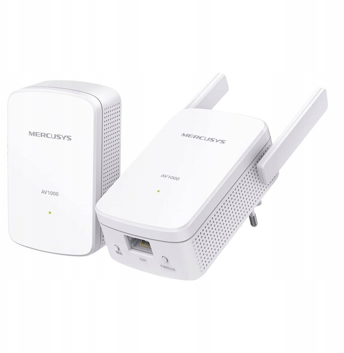 Adapter powerline TP-Link Mercusys MP510 KIT V1 - Powerline-Adapter-Kit 1GbE, HomePlug AV HPAV, HomePlug AV HPAV 2.0 - do gniazdka opakowanie z 2