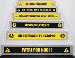 Naklejki na schody: Zasady zachowania na schodach - Pomoce naukowe - miniaturka - grafika 1