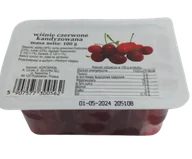 Owoce świeże i suszone - Wiśnie czerwone kandyzowane 100 g 10 szt. - miniaturka - grafika 1