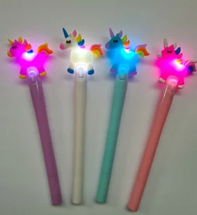 DŁUGOPIS CIENKOPIS JEDNOROŻEC UNICORN ŚWIECI 4SZT - Cienkopisy - miniaturka - grafika 1