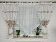 Firany - Firana w kwiaty,eleganckie firanki do pokoju gotowe - miniaturka - grafika 1