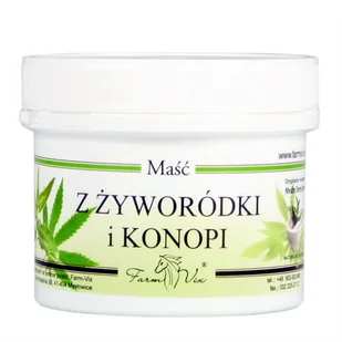 Farm-Vix Maść z żyworódki i konopi 150ml - Balsamy i kremy do ciała - miniaturka - grafika 2