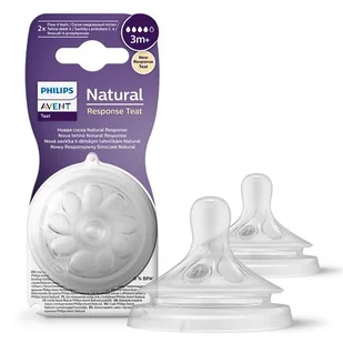 Smoczek Do Butelki Avent Natural Response 3m+ - Smoczki uspokajające - miniaturka - grafika 1