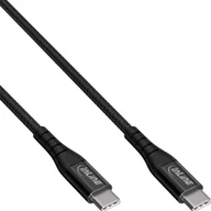 Kable USB - Kabel USB InLine InLine® USB 2.0 cable, USB-C male/male 100W quick charger cable, textile black, 1m - miniaturka - grafika 1