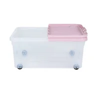 Pojemniki przemysłowe - POJEMNIK DO PRZECHOWYWANIA NA KOŁACH WHAM 30L - miniaturka - grafika 1