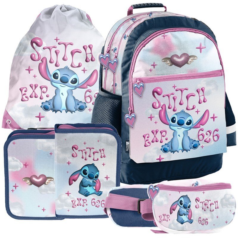 ZESTAW szkolny plecak piórnik saszetka/nerka Lilo i Stitch EXP. 626