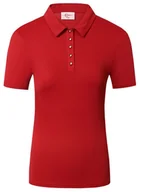 Koszulki jeździeckie - Koszulka COVALLIERO 23SS Polo damska czerwona, rozmiar: XS - miniaturka - grafika 1