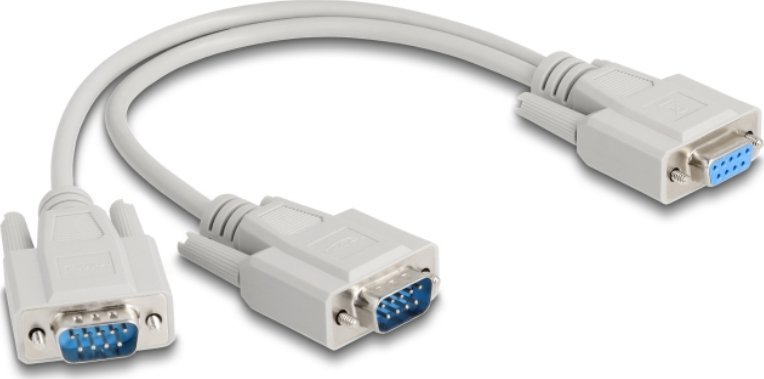DeLOCK 67160, Beige, 0.3 m, DB-9, Female, Male, Straight