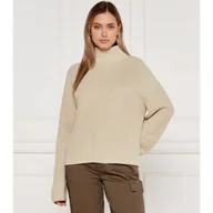 Swetry damskie - CALVIN KLEIN JEANS Półgolf Loose fit - miniaturka - grafika 1