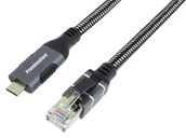 Kable USB - Kabel Ethernet PremiumCord USB-C do LAN RJ45 10/100/1000, 1m - miniaturka - grafika 1