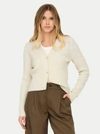Swetry damskie - ONLY Kardigan Katia 15310902 Beżowy Regular Fit - miniaturka - grafika 1